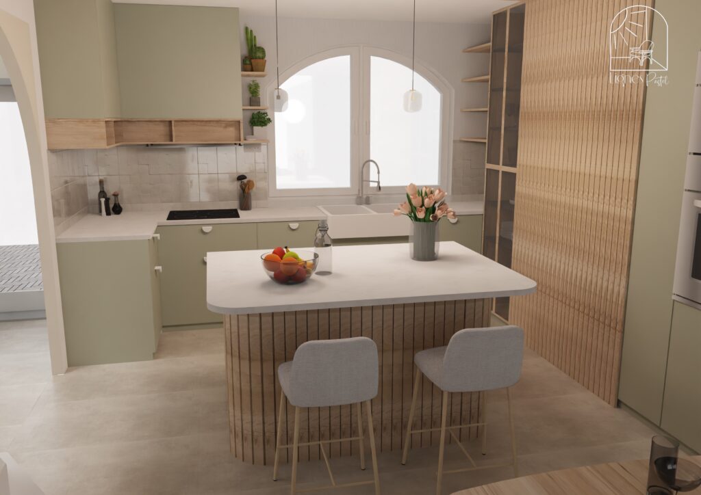 Lignes Pastel architecte d'intérieur cuisiniste projet design d'espace projet